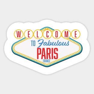 Welcome to Fabulous Paris France logo. Sticker